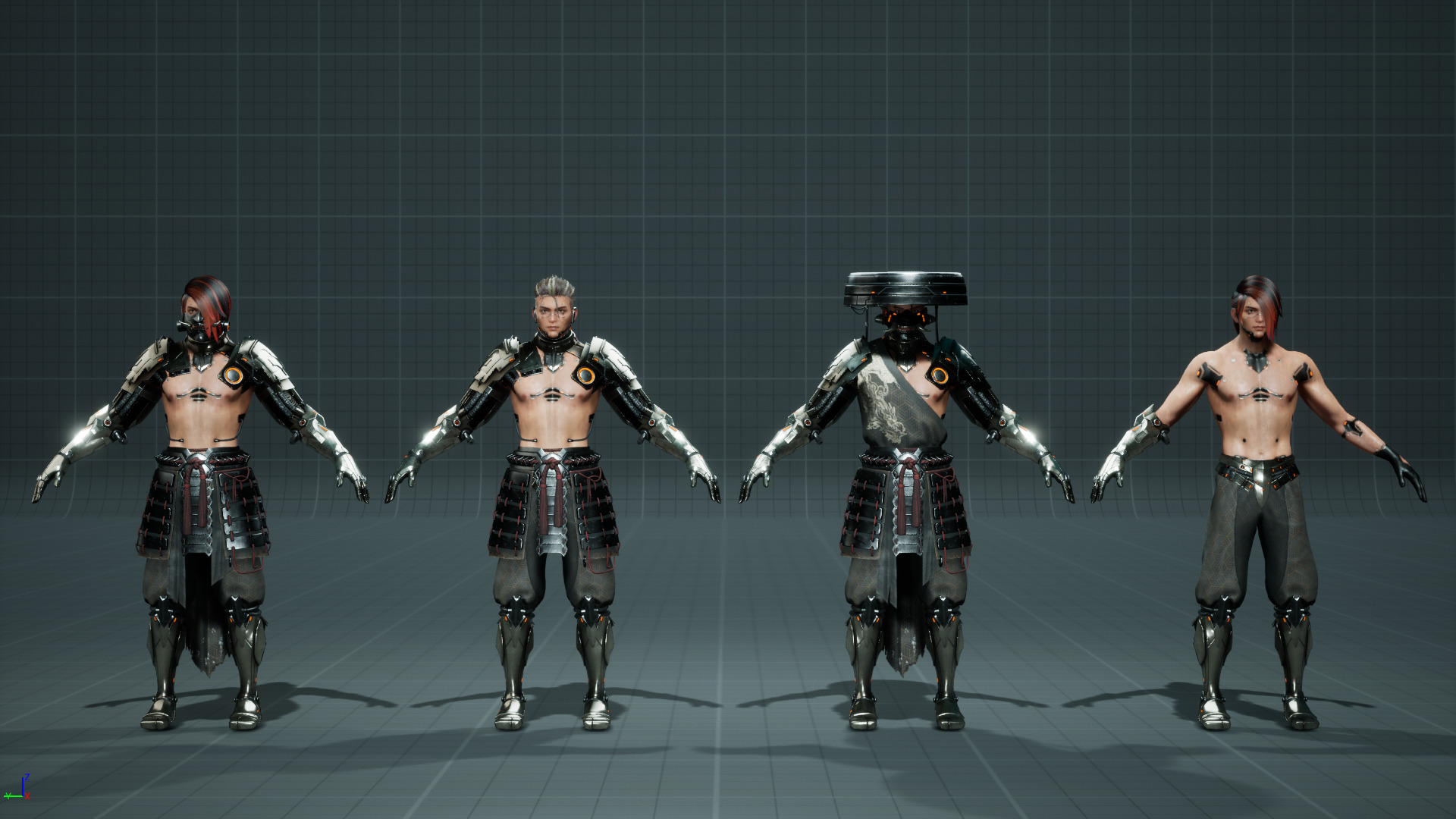 G2 Scifi Samurai Low-poly 3D model_14