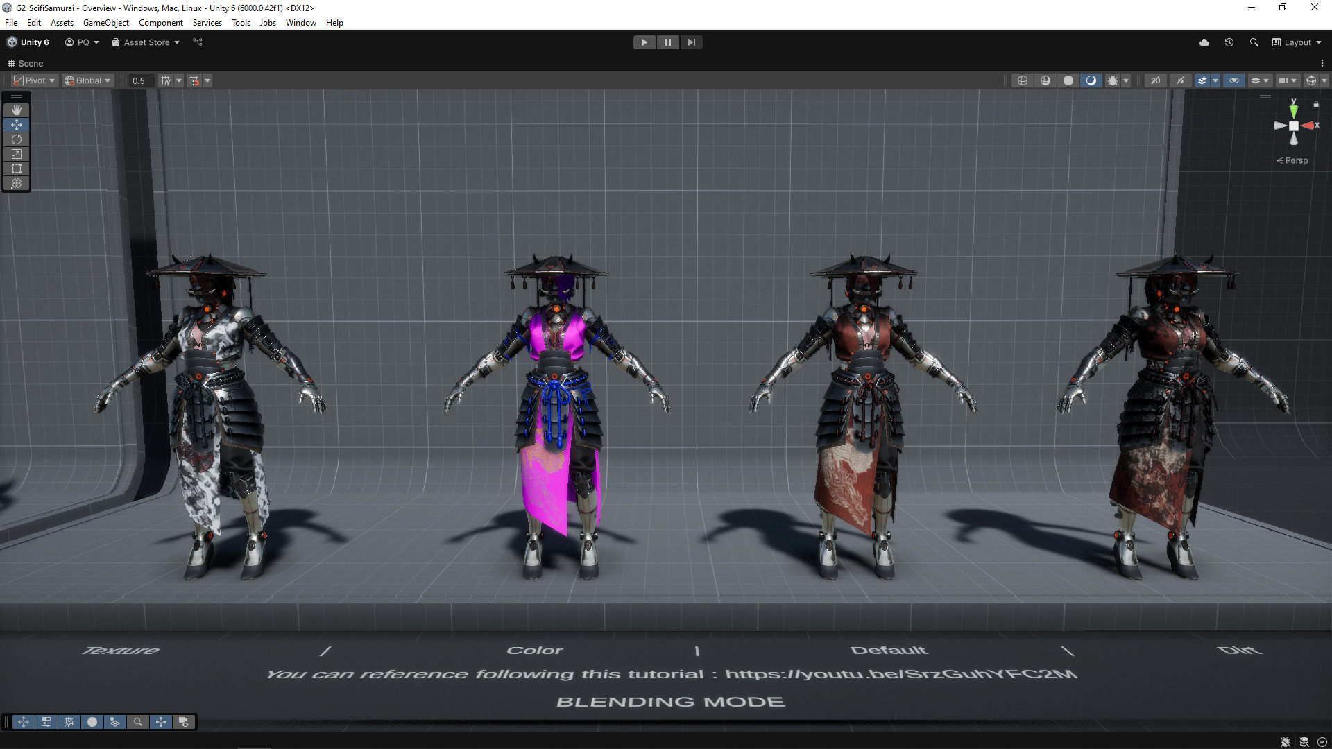 G2 Scifi Samurai Low-poly 3D model_23