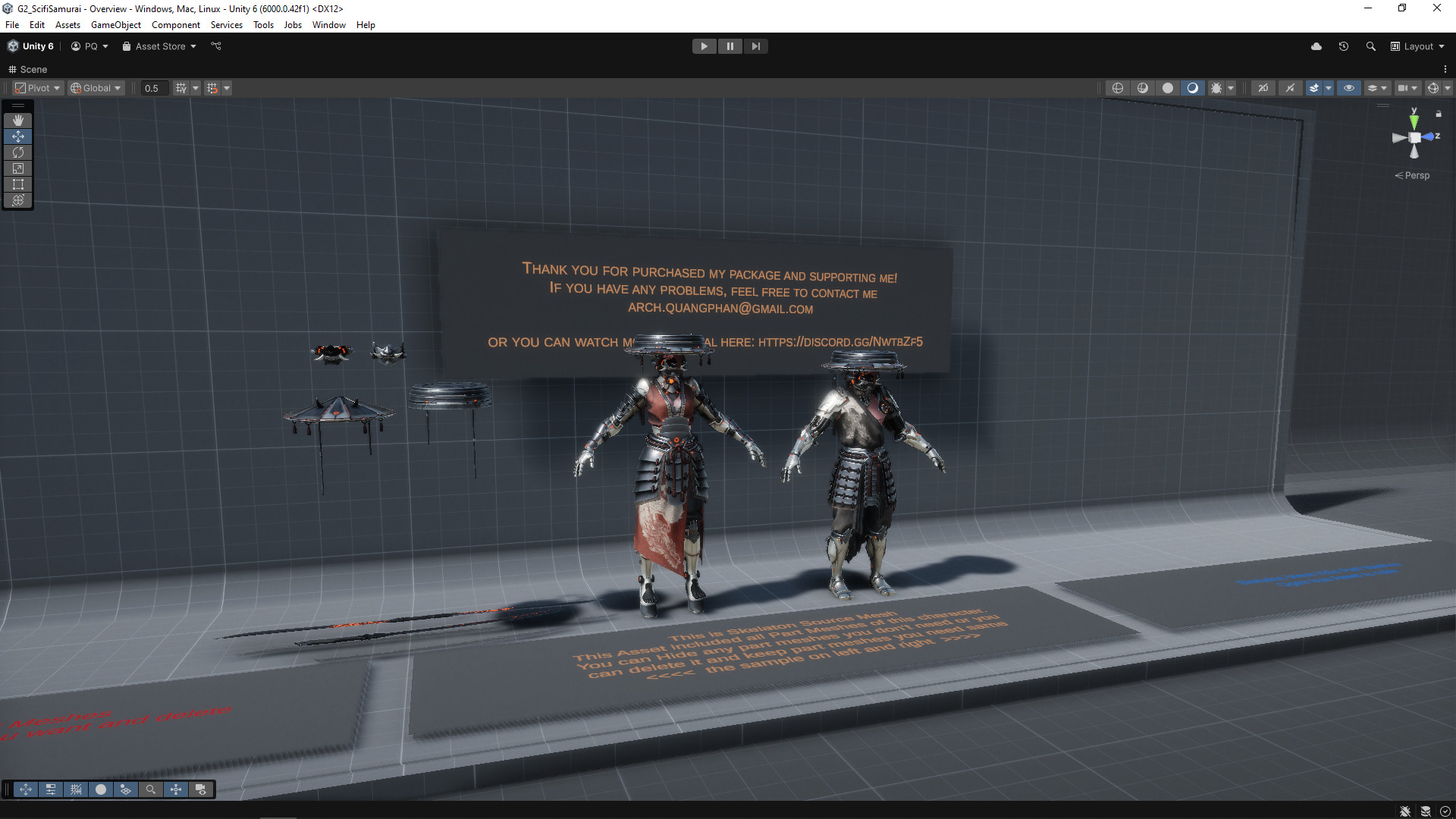 G2 Scifi Samurai Low-poly 3D model_27