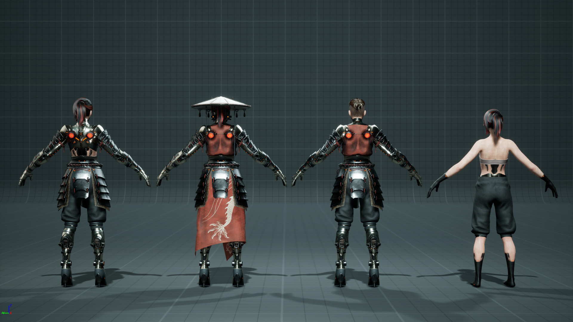 G2 Scifi Samurai Low-poly 3D model_11