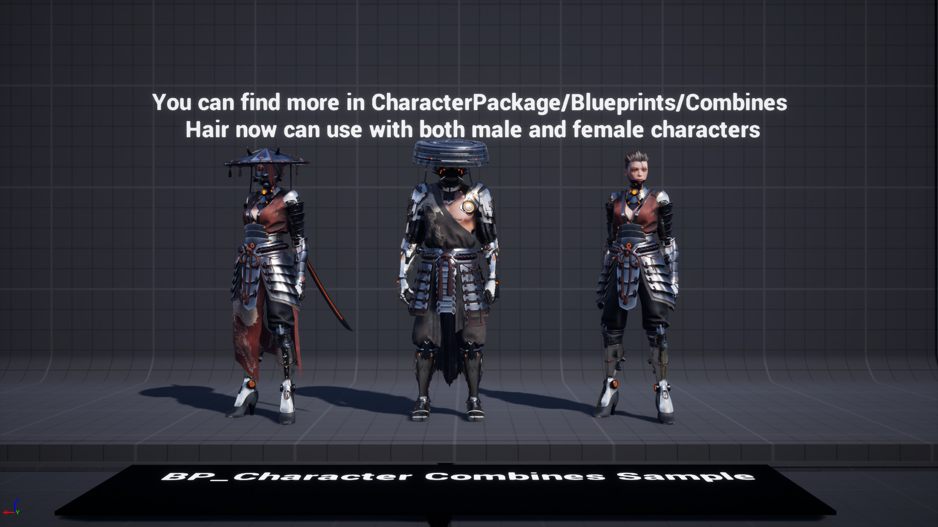 G2 Scifi Samurai Low-poly 3D model_17