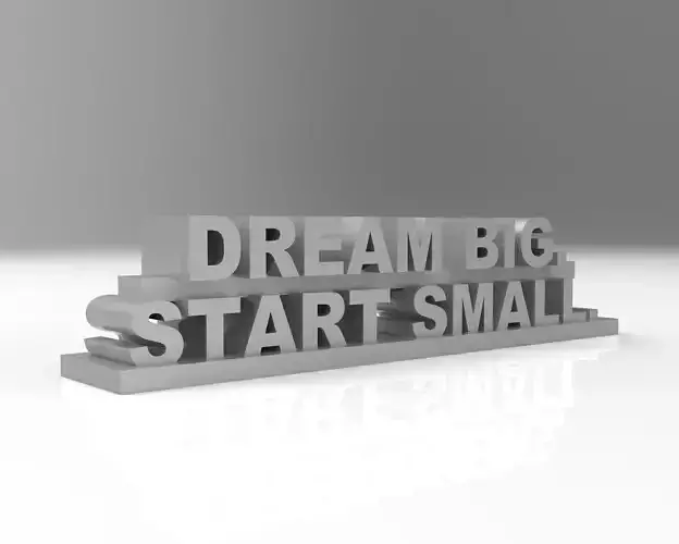 3D Printable Table Deco -Short Quote