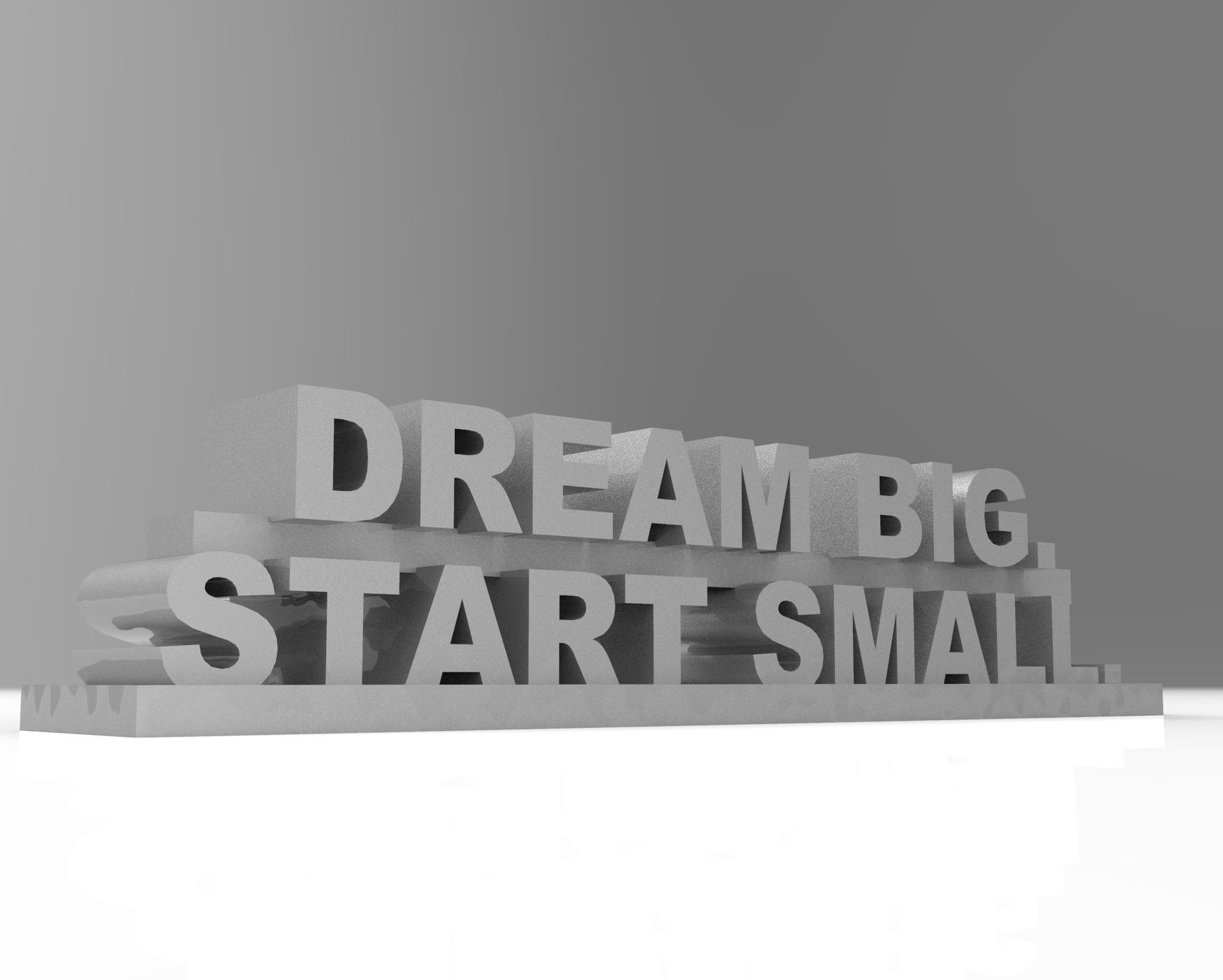 3D Printable Table Deco -Short Quote 3D print model_1