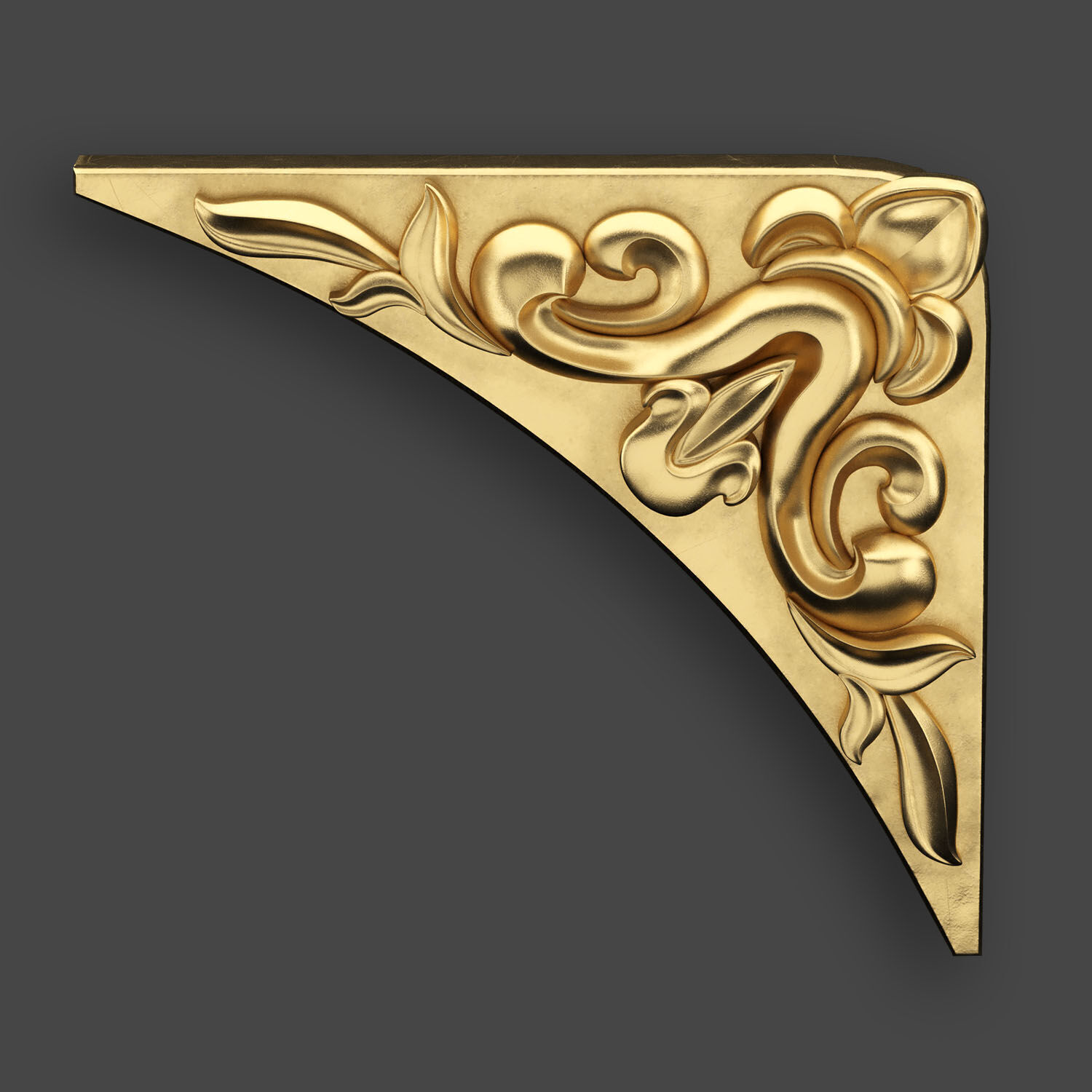 Ornamental Corner Set- Vol03 - Clean Quad Mesh - 4k PBR Textures 3D model_5