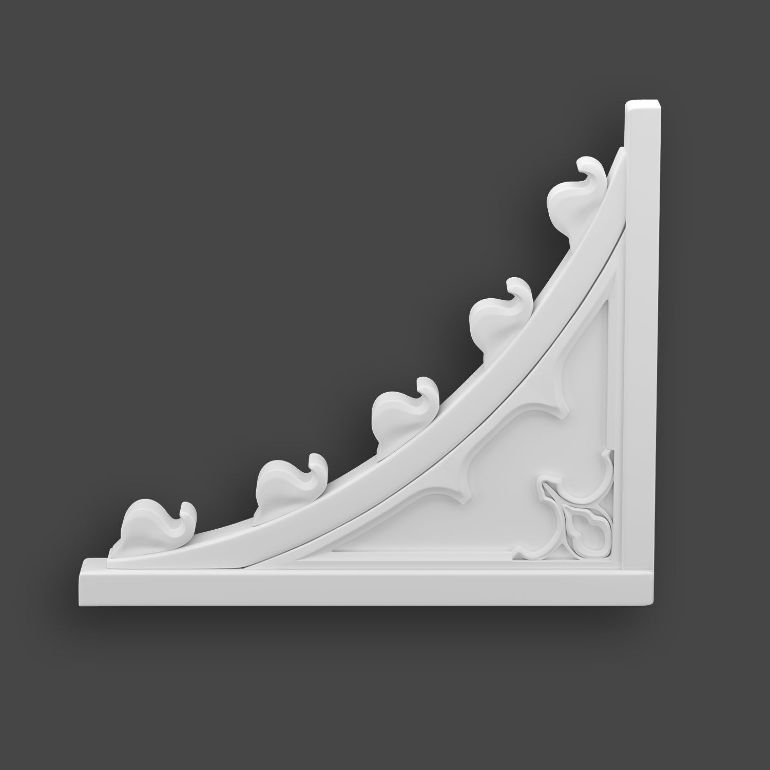 Ornamental Corner Set- Vol03 - Clean Quad Mesh - 4k PBR Textures 3D model_16