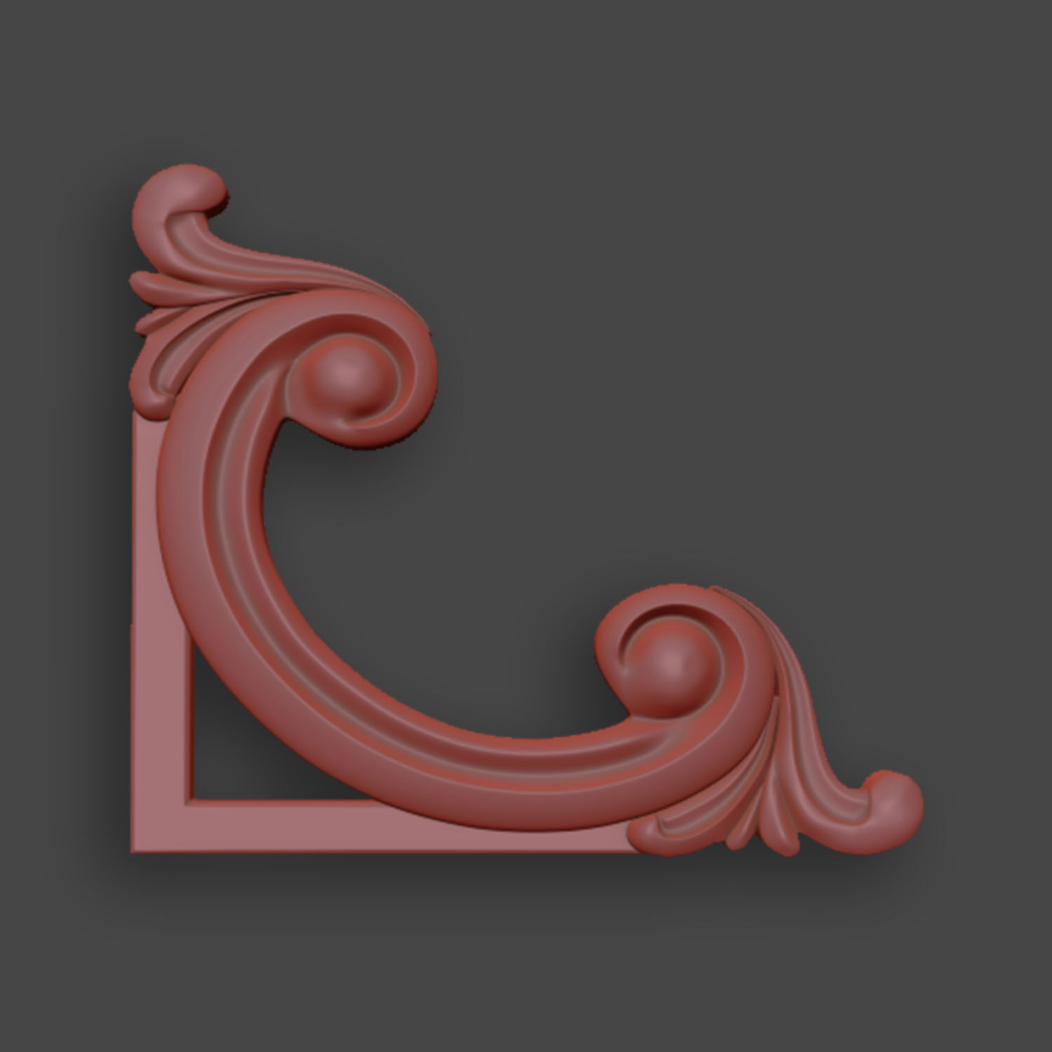 Ornamental Corner Set- Vol03 - Clean Quad Mesh - 4k PBR Textures 3D model_12