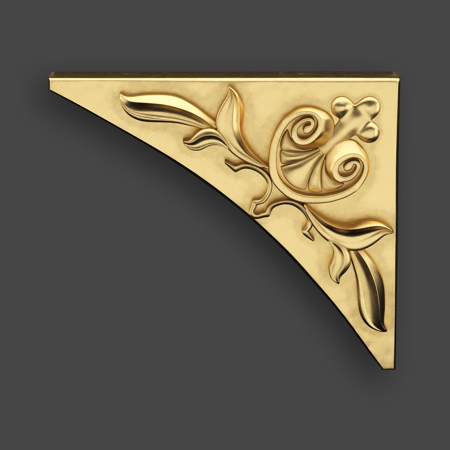 Ornamental Corner Set- Vol03 - Clean Quad Mesh - 4k PBR Textures 3D model_4