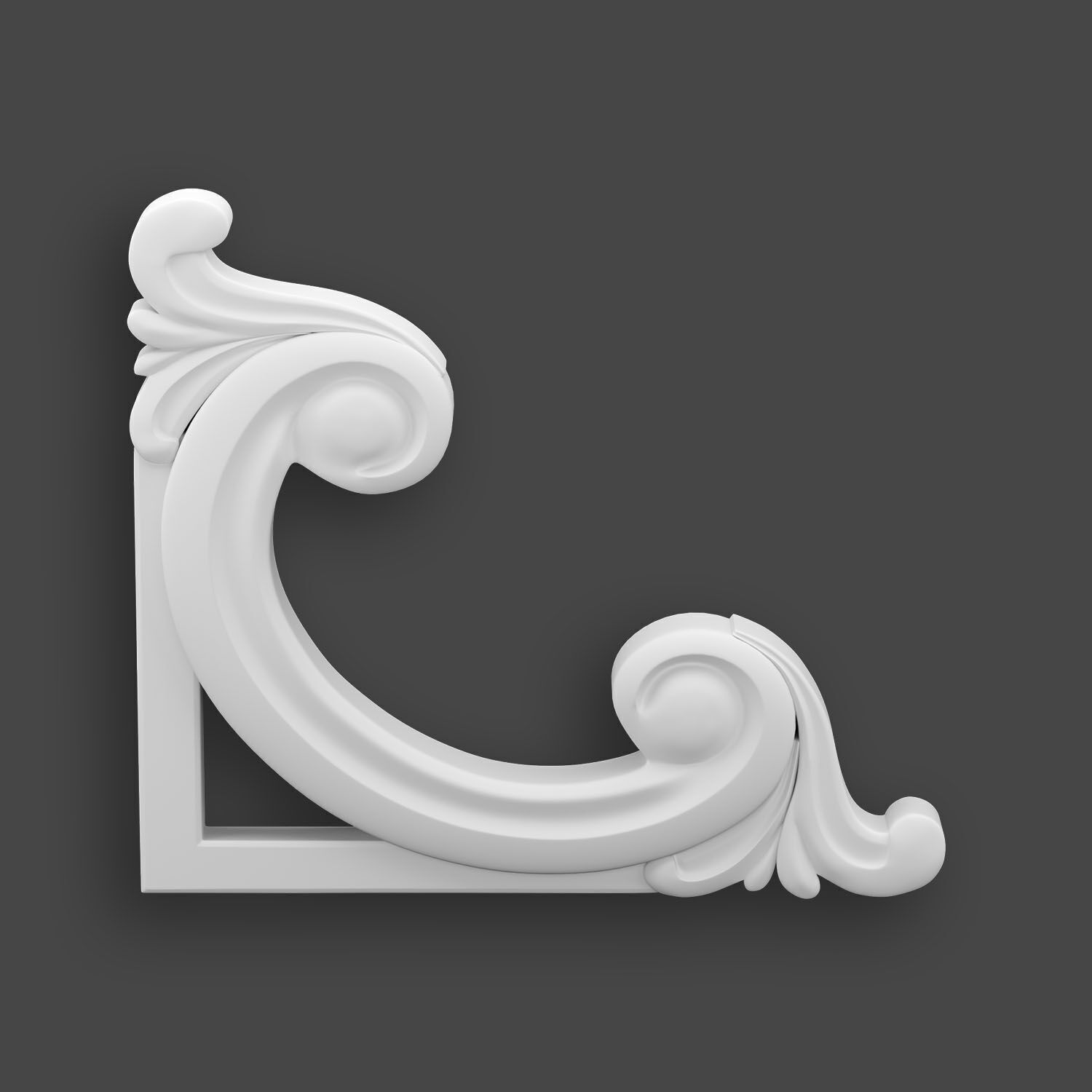 Ornamental Corner Set- Vol03 - Clean Quad Mesh - 4k PBR Textures 3D model_17