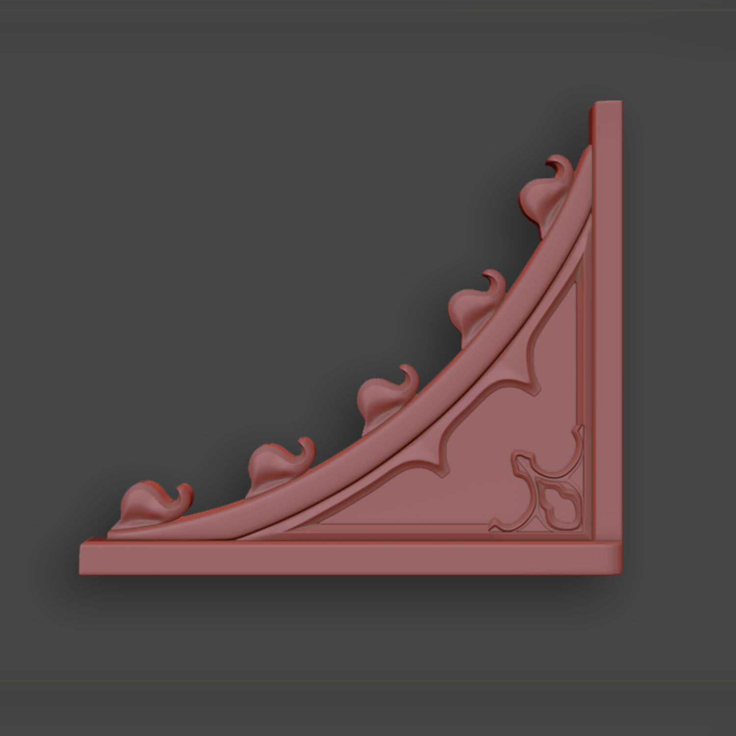 Ornamental Corner Set- Vol03 - Clean Quad Mesh - 4k PBR Textures 3D model_11