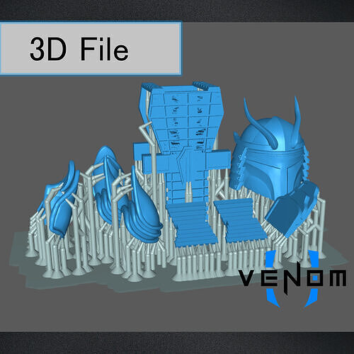 Mandalorian Samurai Brick Armor 3D Print Model 3D print model