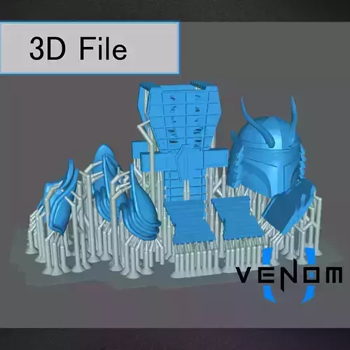 Mandalorian Samurai Brick Armor 3D Print Model