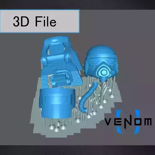 Concept Pilot Brick Armor 3D Print Model