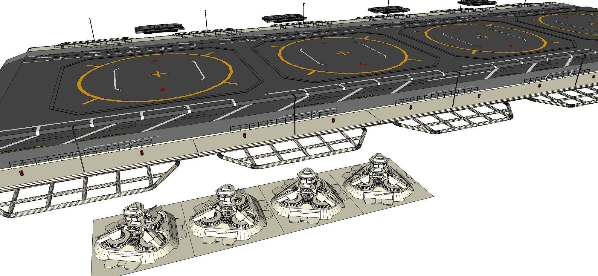 sci-fi landing platform 1 3D model_15
