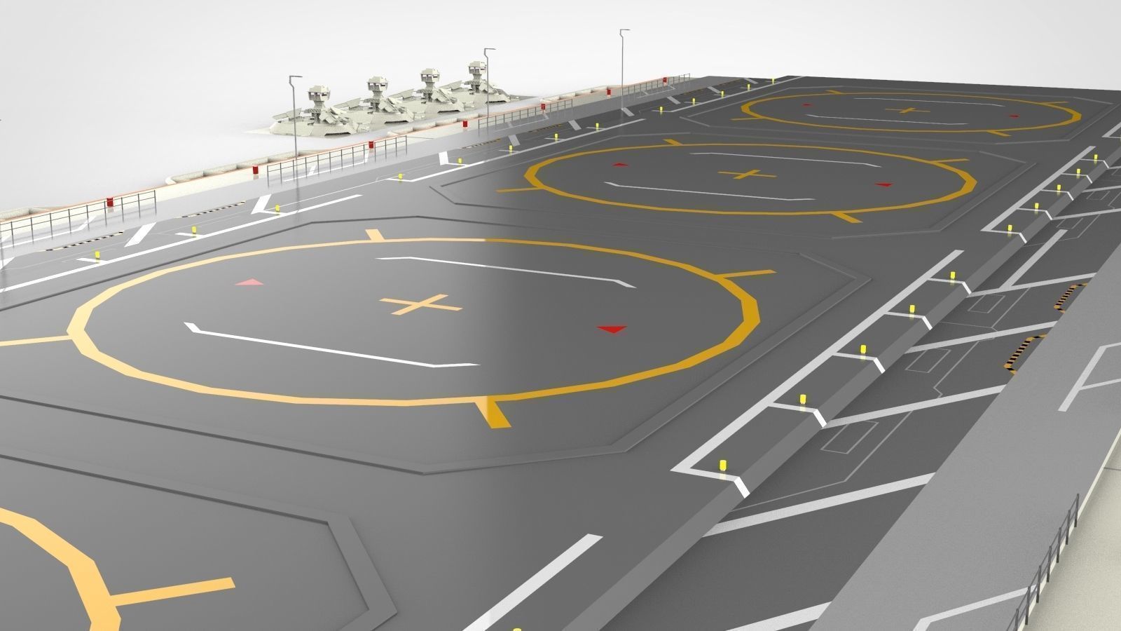 sci-fi landing platform 1 3D model_9