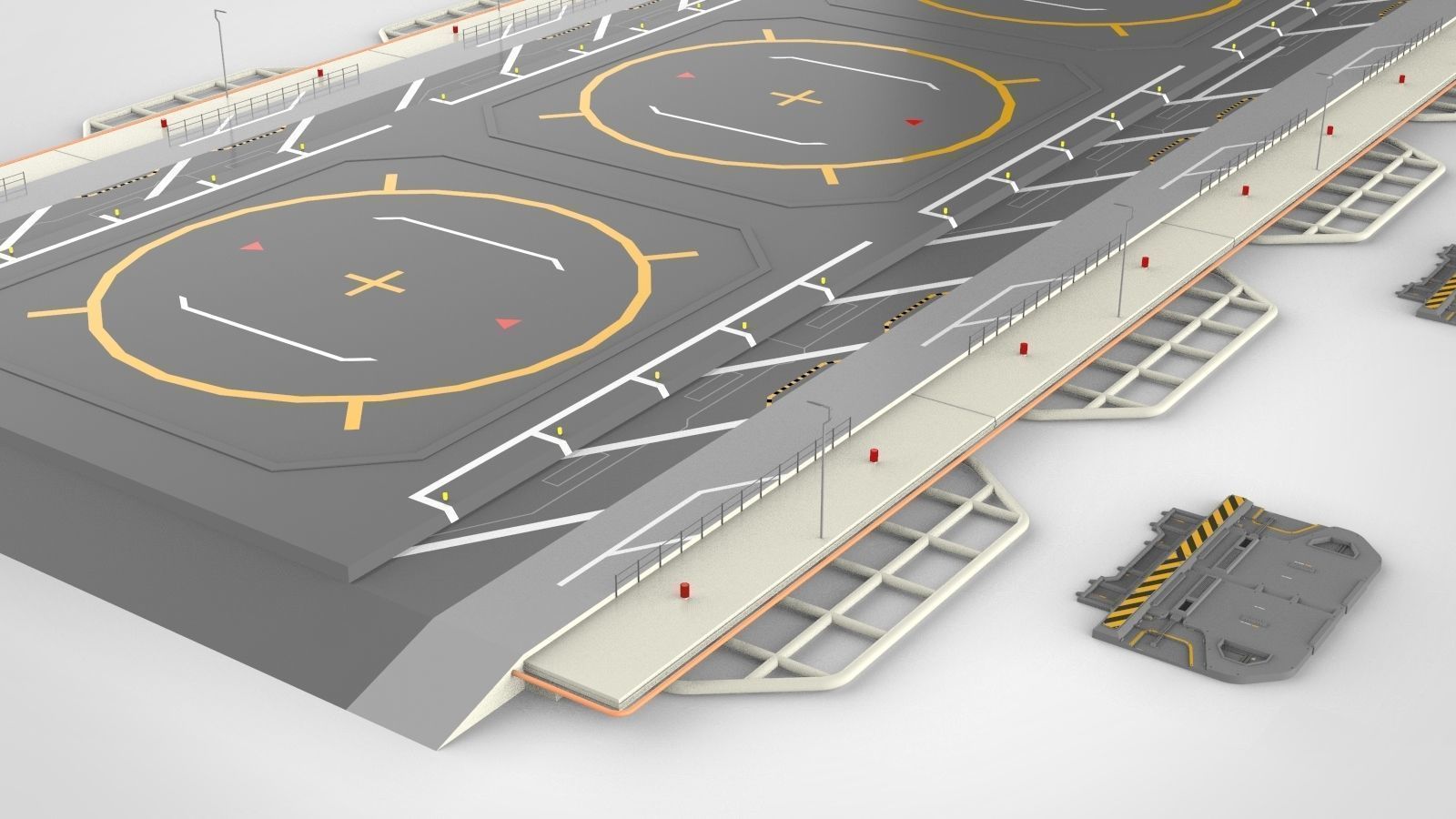 sci-fi landing platform 1 3D model_6