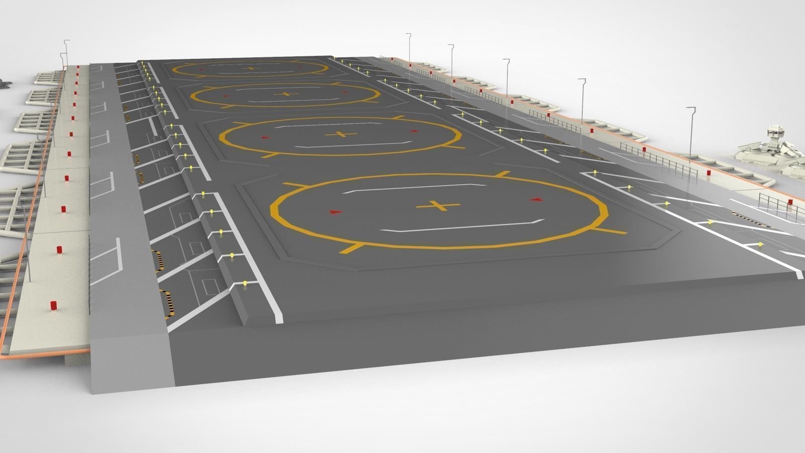 sci-fi landing platform 1 3D model_7