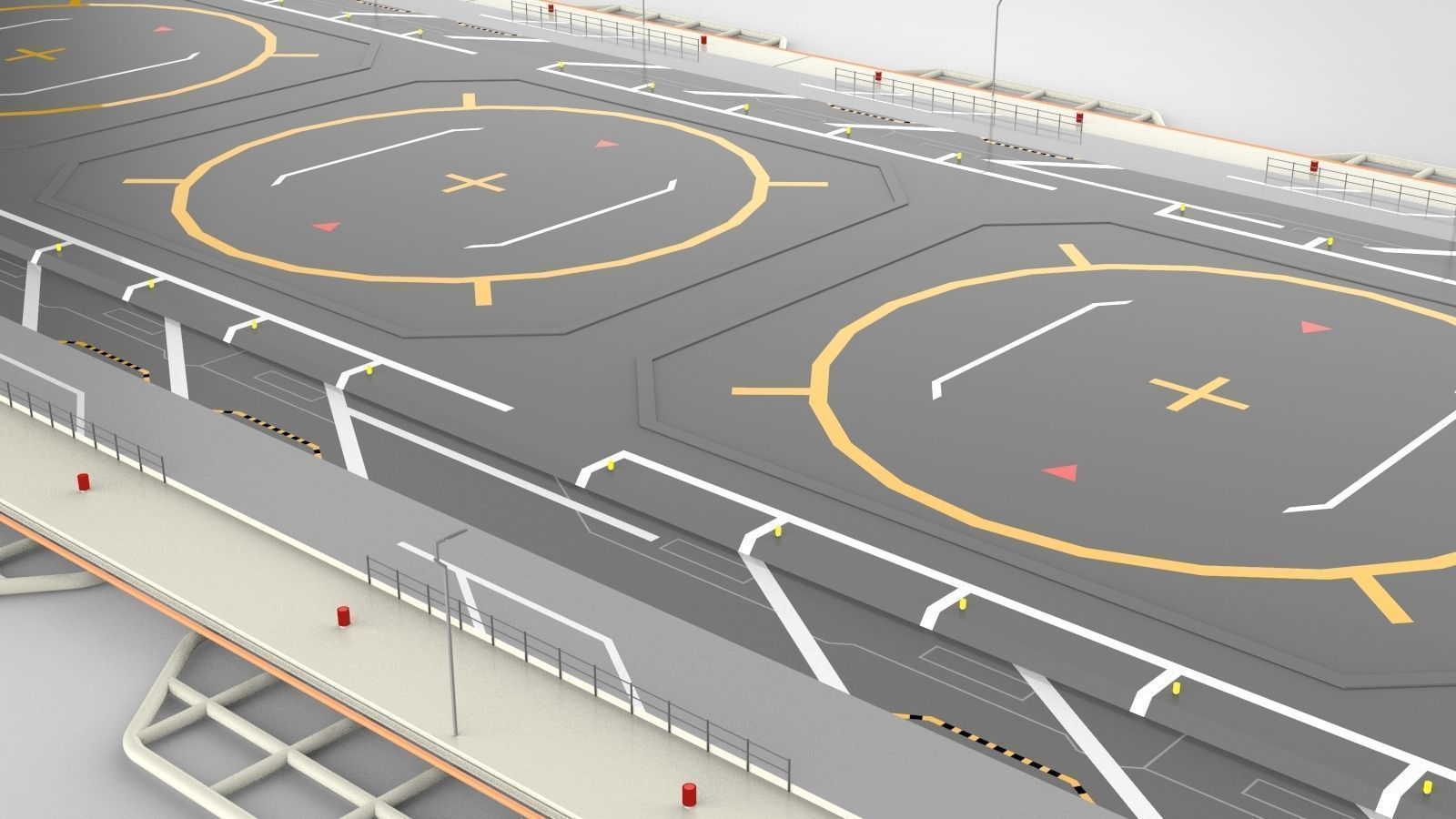 sci-fi landing platform 1 3D model_8