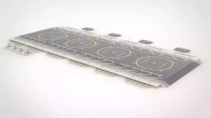 sci-fi landing platform 1 3D model