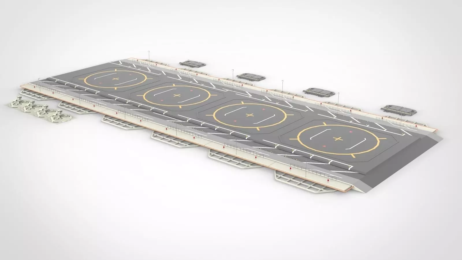 sci-fi landing platform 1 3D model_0