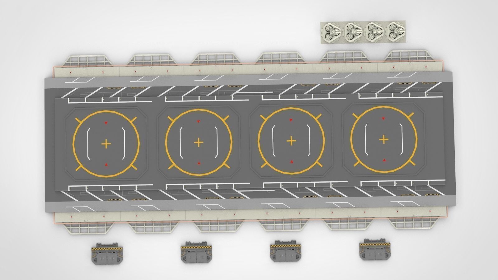 sci-fi landing platform 1 3D model_5