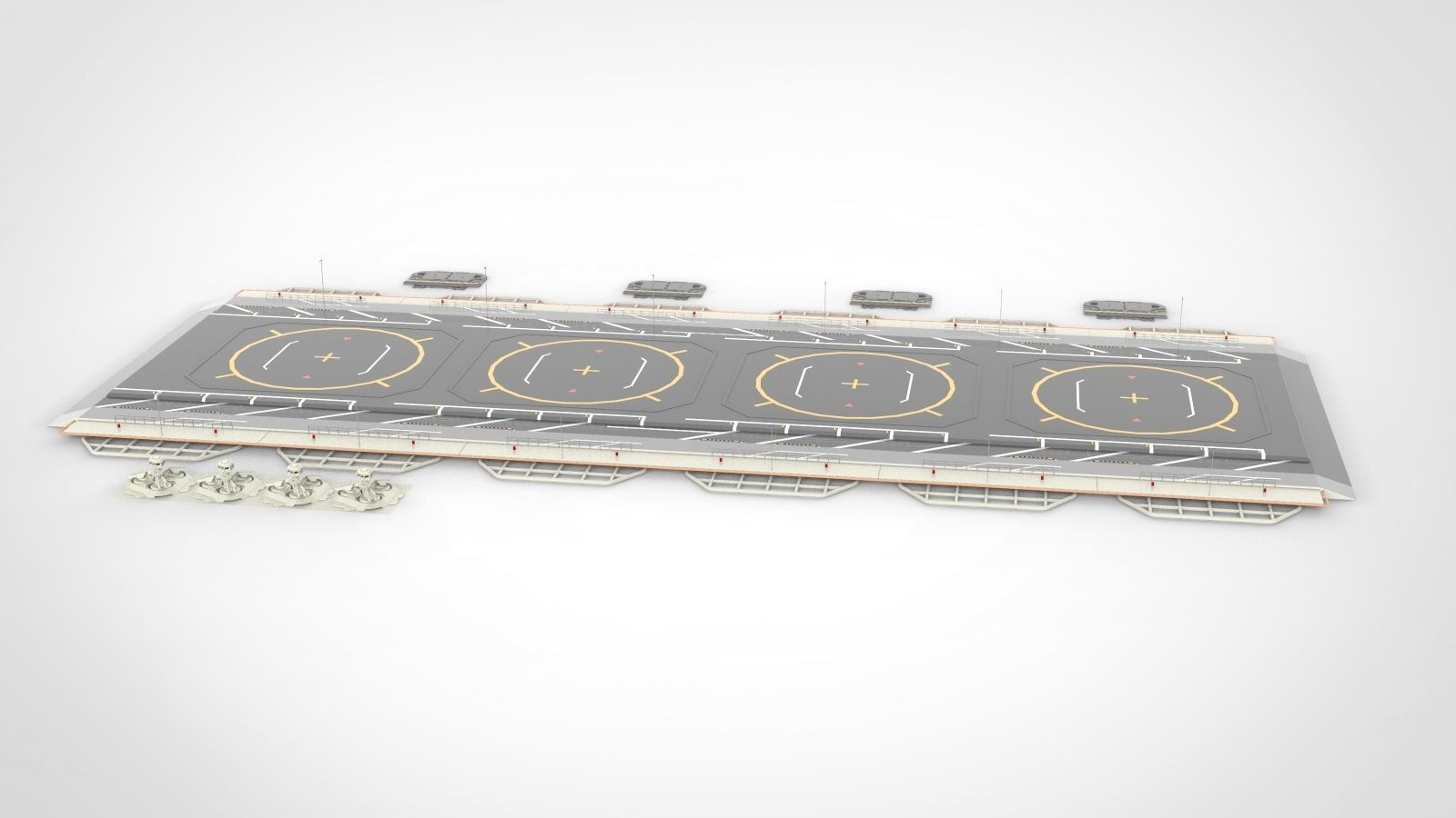 sci-fi landing platform 1 3D model_1