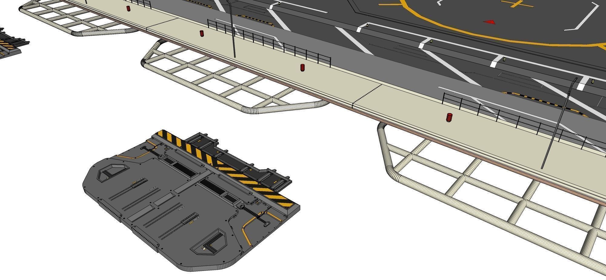 sci-fi landing platform 1 3D model_13