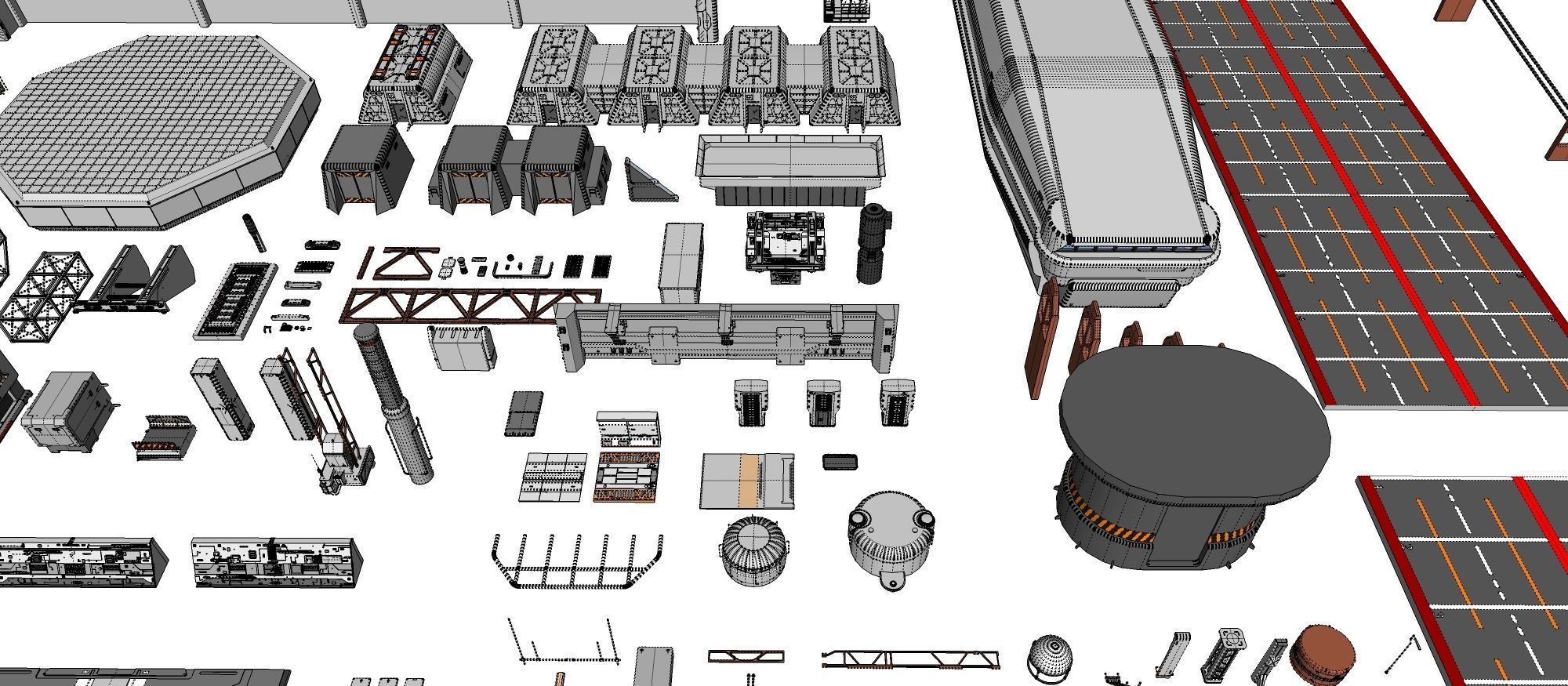 Sci-Fi architecture Elements collection 7 3D model_85