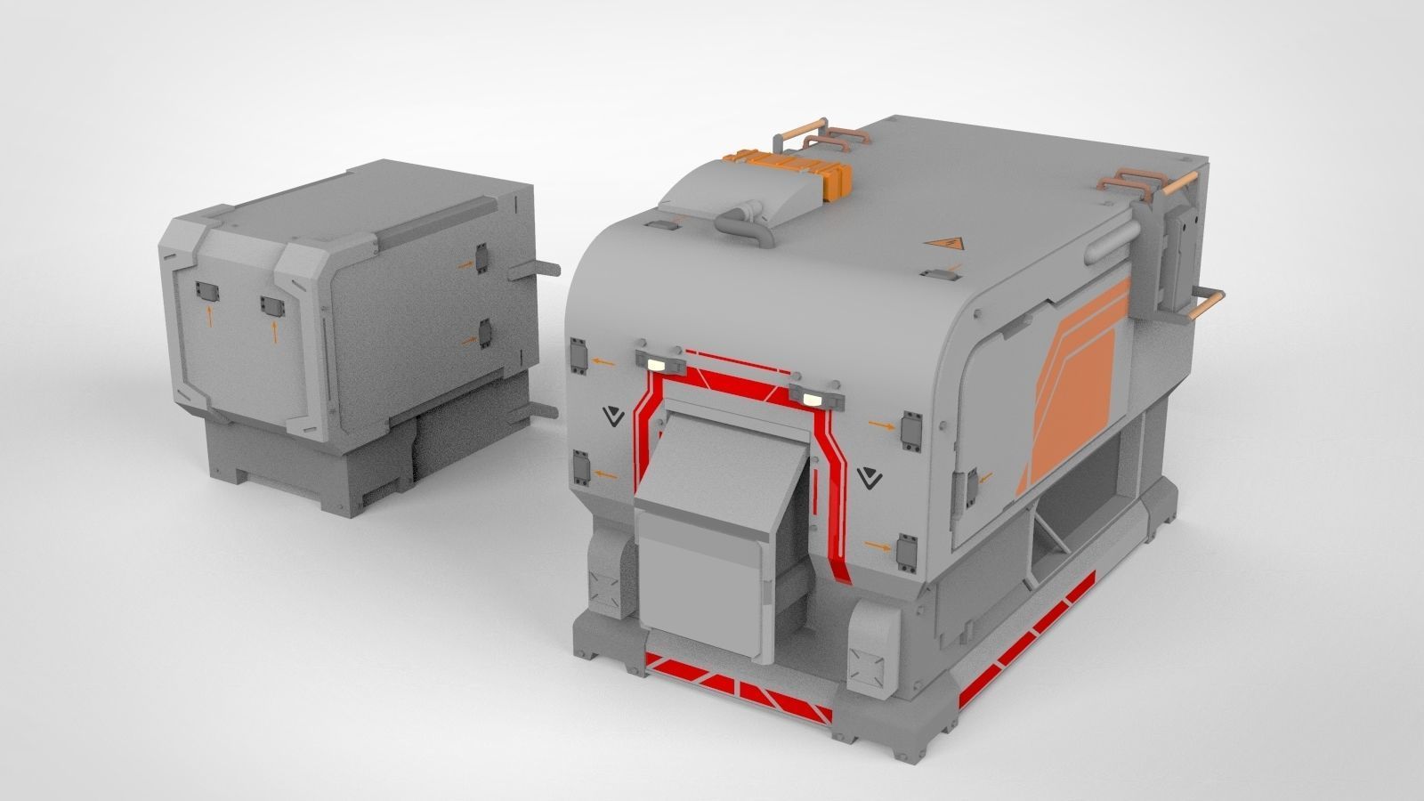 Sci-Fi architecture Elements collection 7 3D model_3