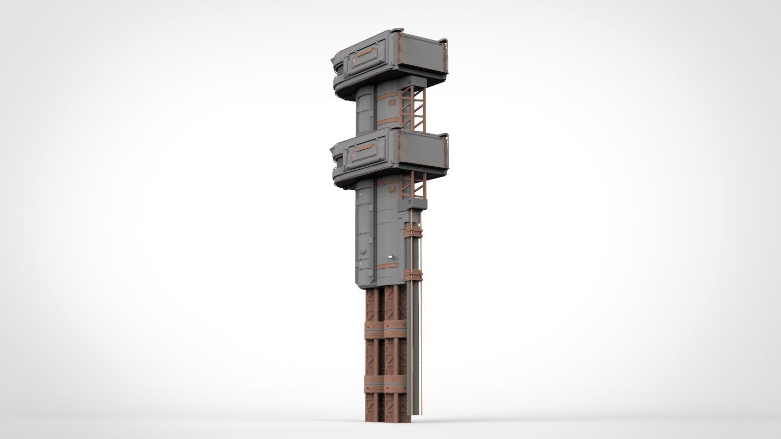 Sci-Fi architecture Elements collection 7 3D model_49