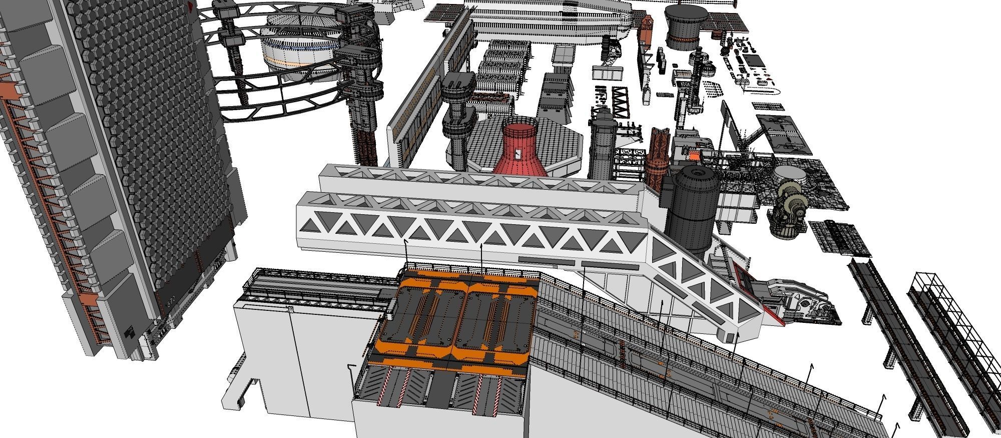 Sci-Fi architecture Elements collection 7 3D model_89