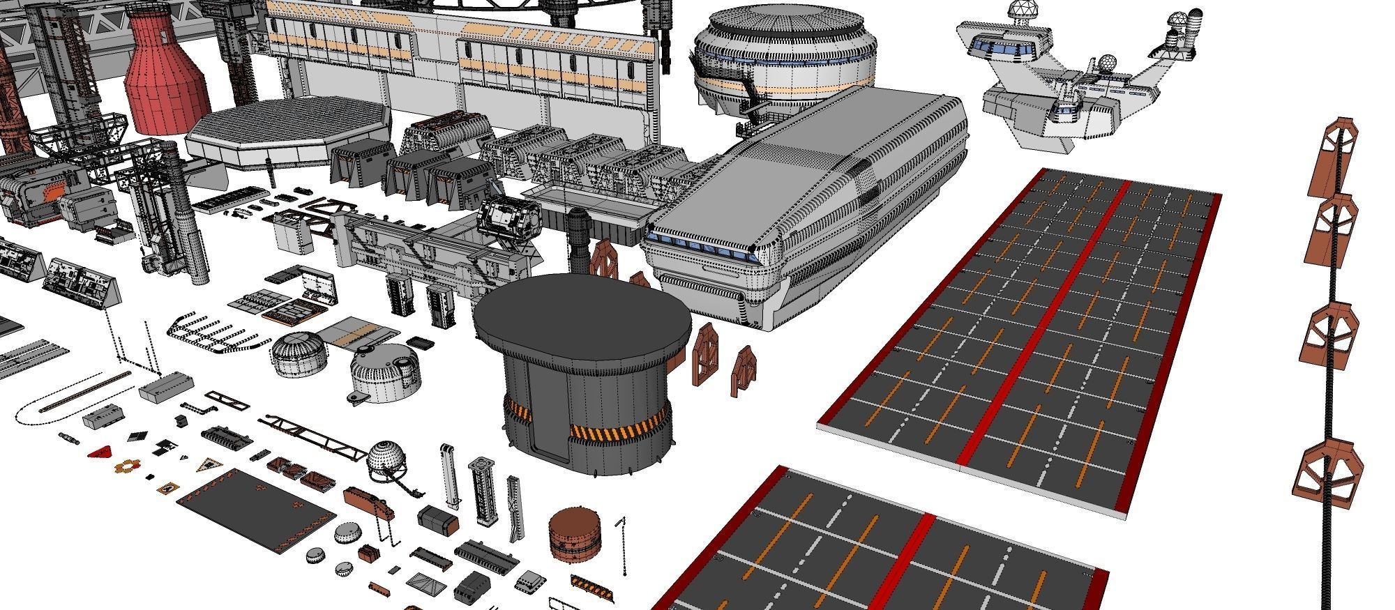 Sci-Fi architecture Elements collection 7 3D model_87