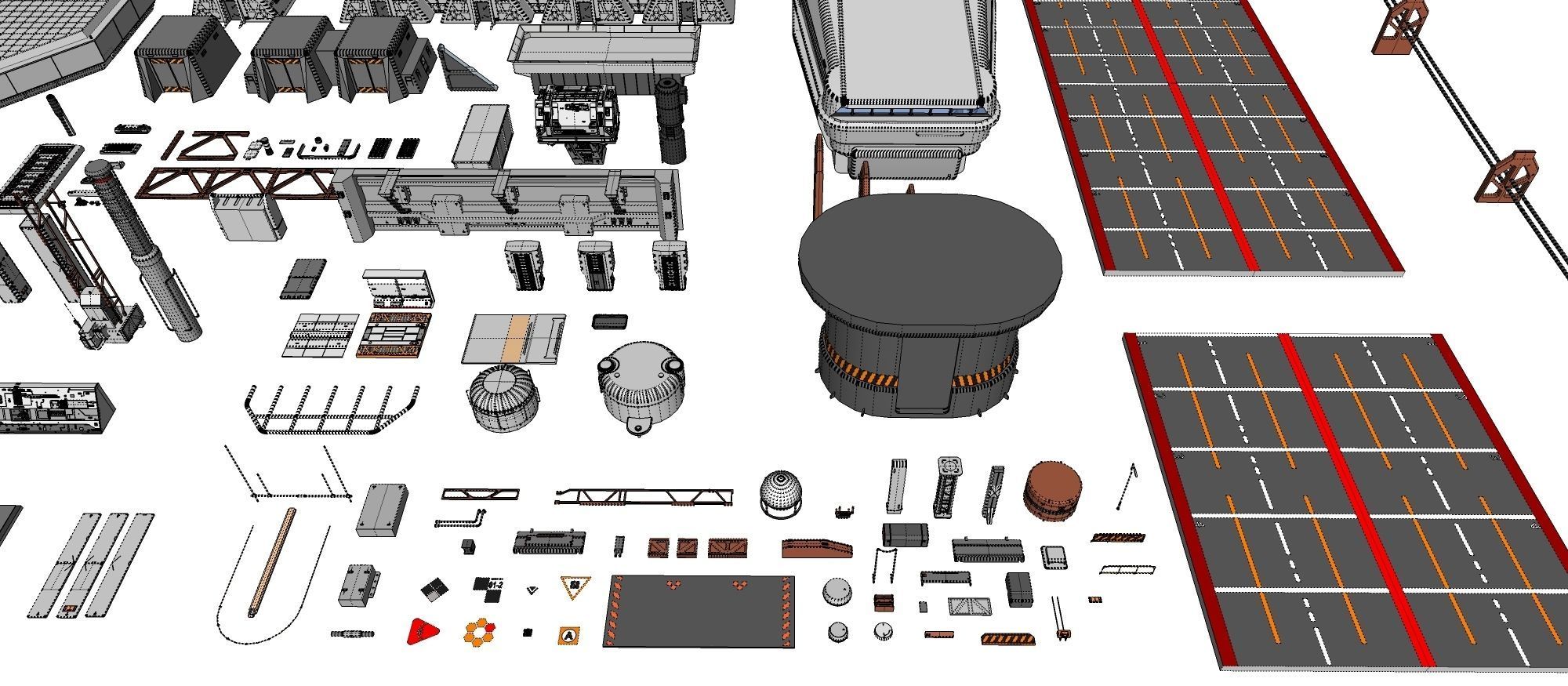 Sci-Fi architecture Elements collection 7 3D model_86