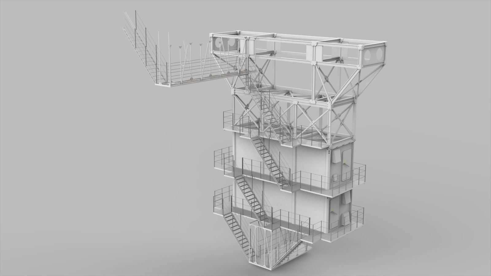 Sci-Fi architecture Elements collection 7 3D model_51