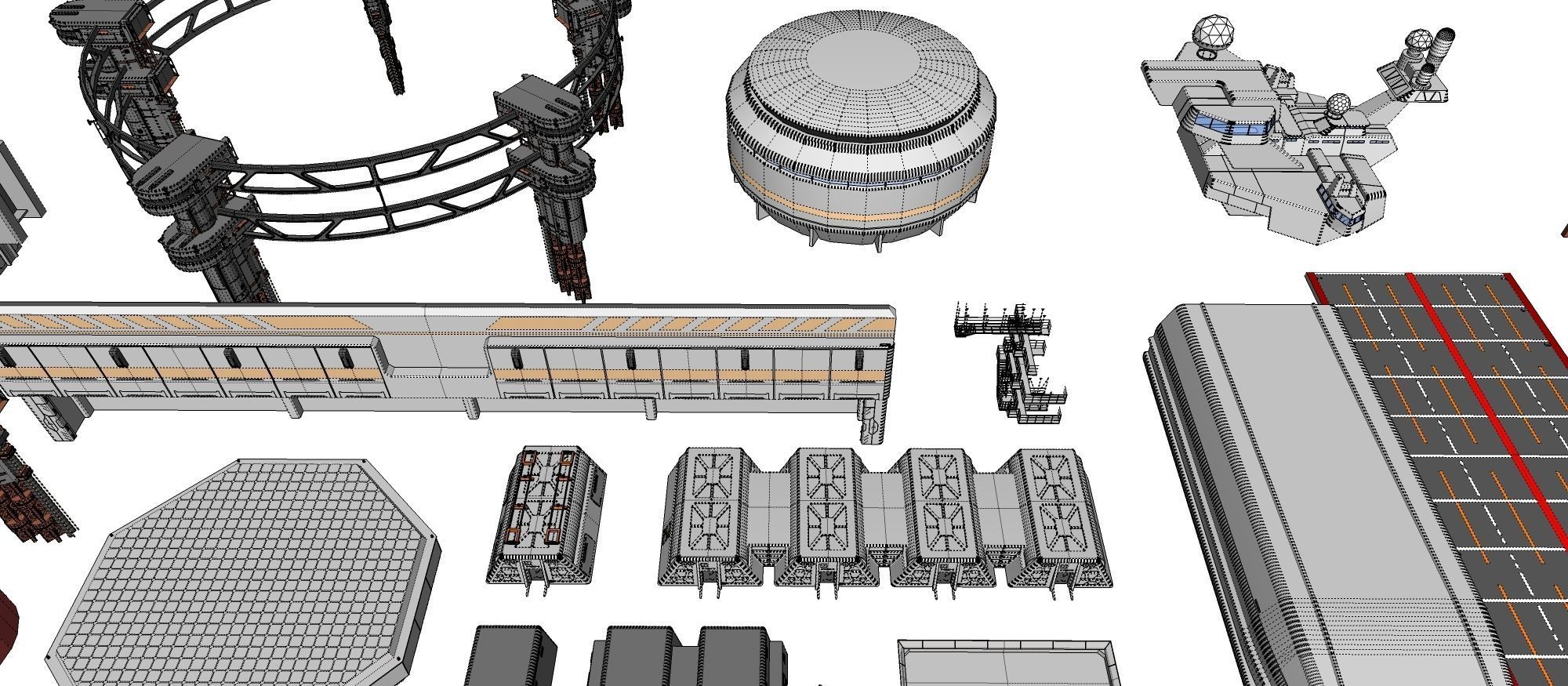 Sci-Fi architecture Elements collection 7 3D model_84