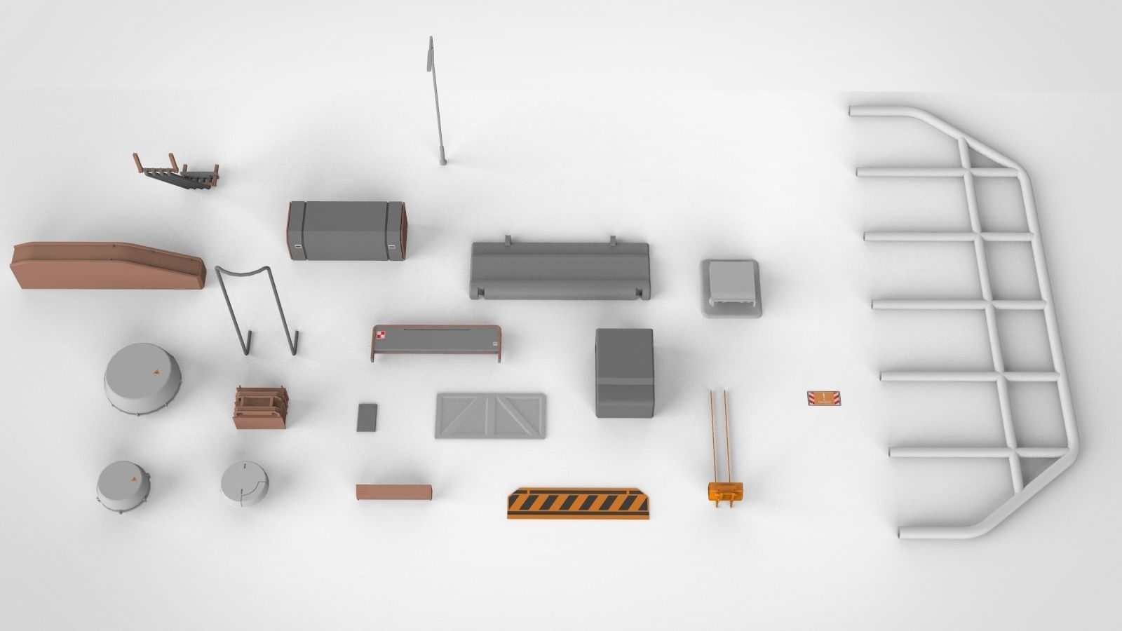 Sci-Fi architecture Elements collection 7 3D model_73