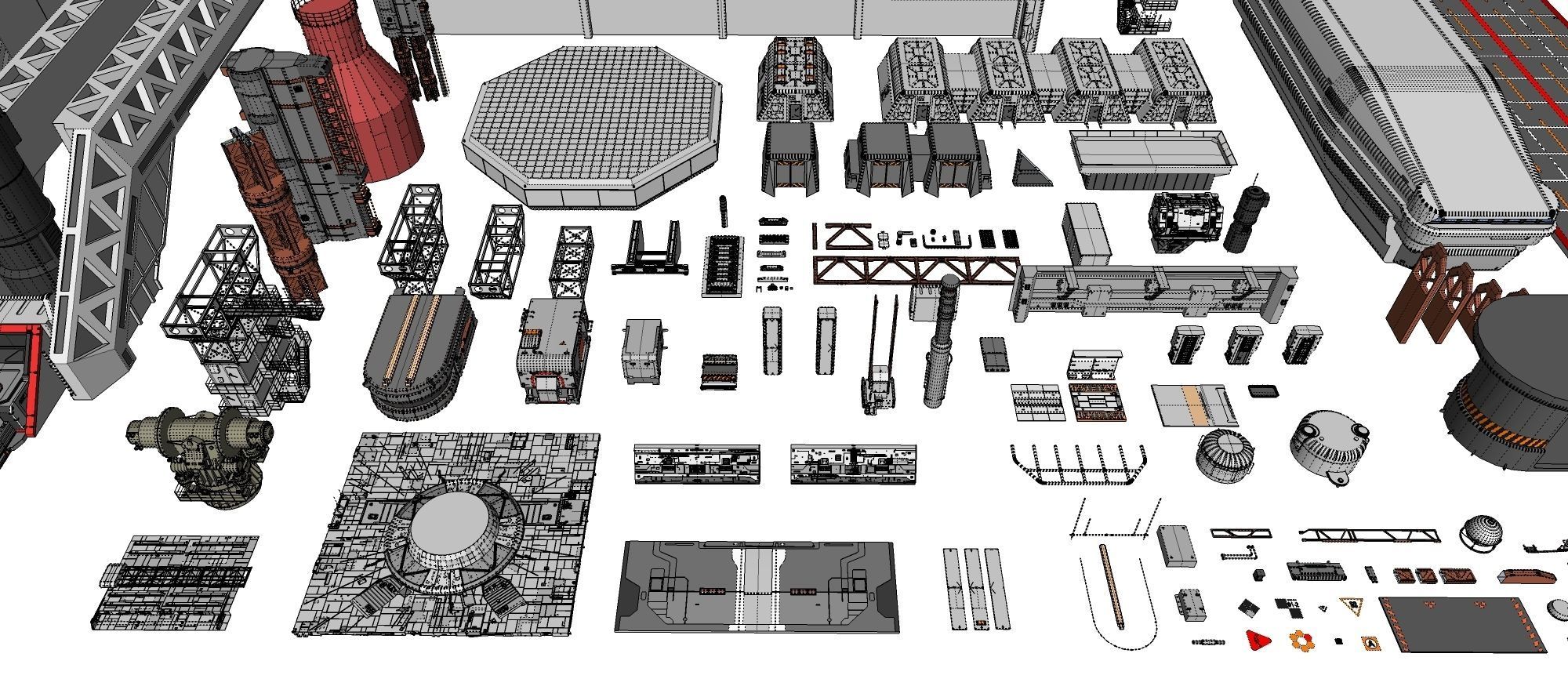 Sci-Fi architecture Elements collection 7 3D model_83