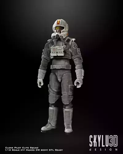 Clone Pilot Elite Squad Custom One12 Scale Custom STL Files