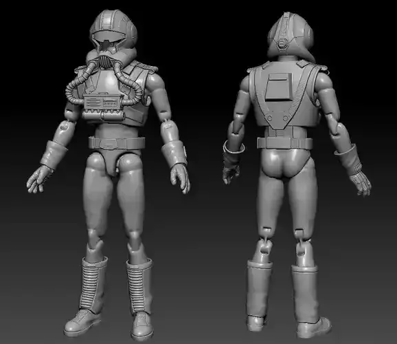 Clone Pilot Elite Squad Custom One6 Scale STL Files