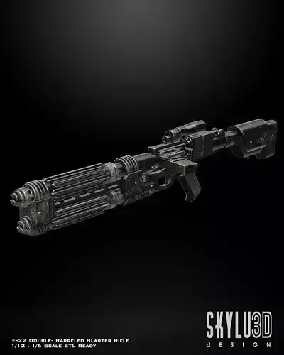 E-22 double- barreled Blaster Rifle Bundle STL