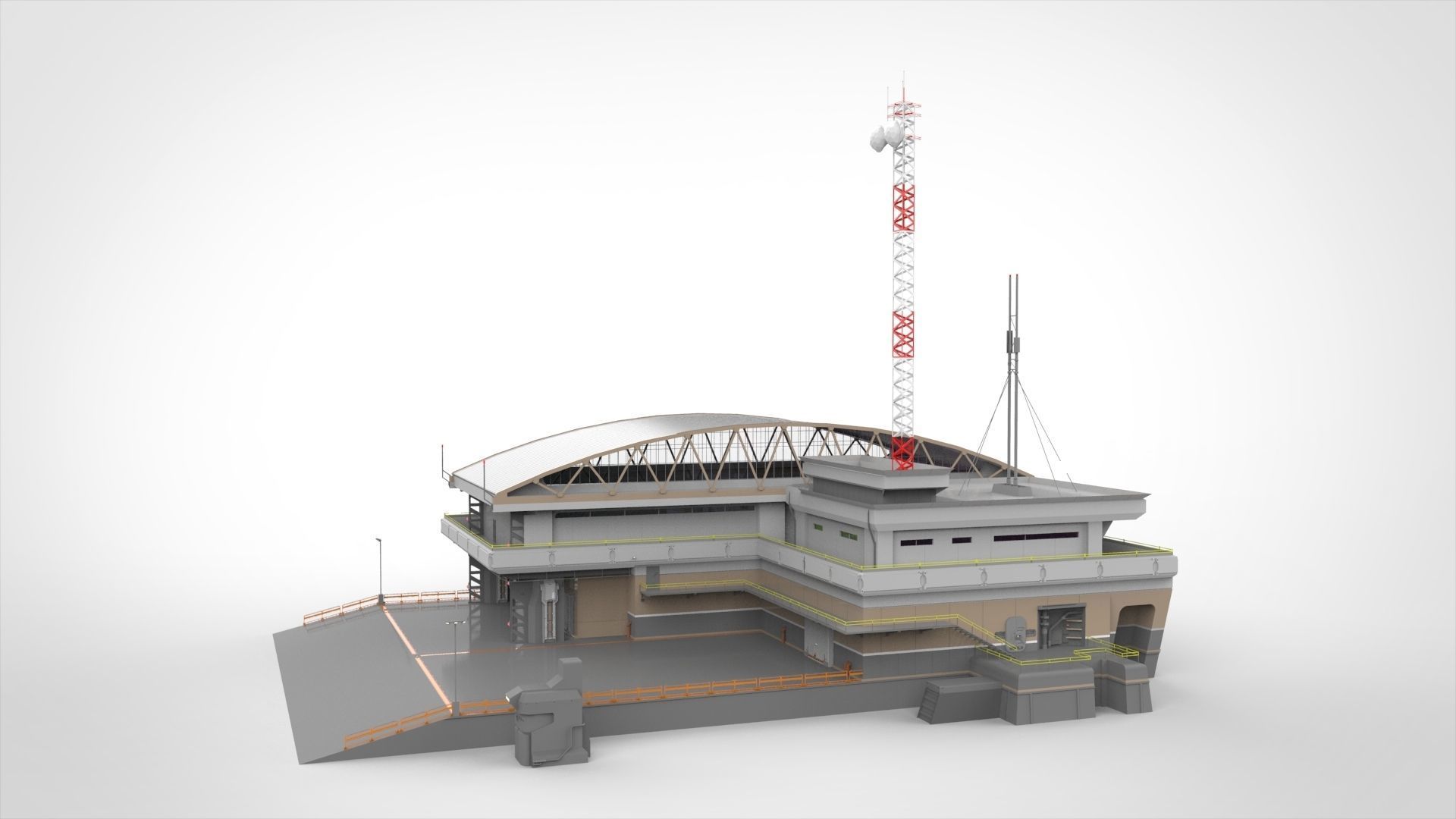 sci-fi architecture 2 3D model_2