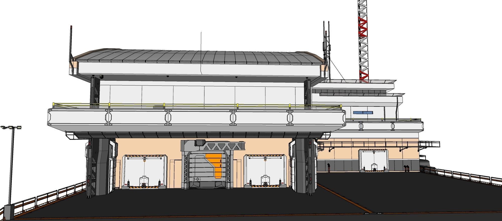 sci-fi architecture 2 3D model_30
