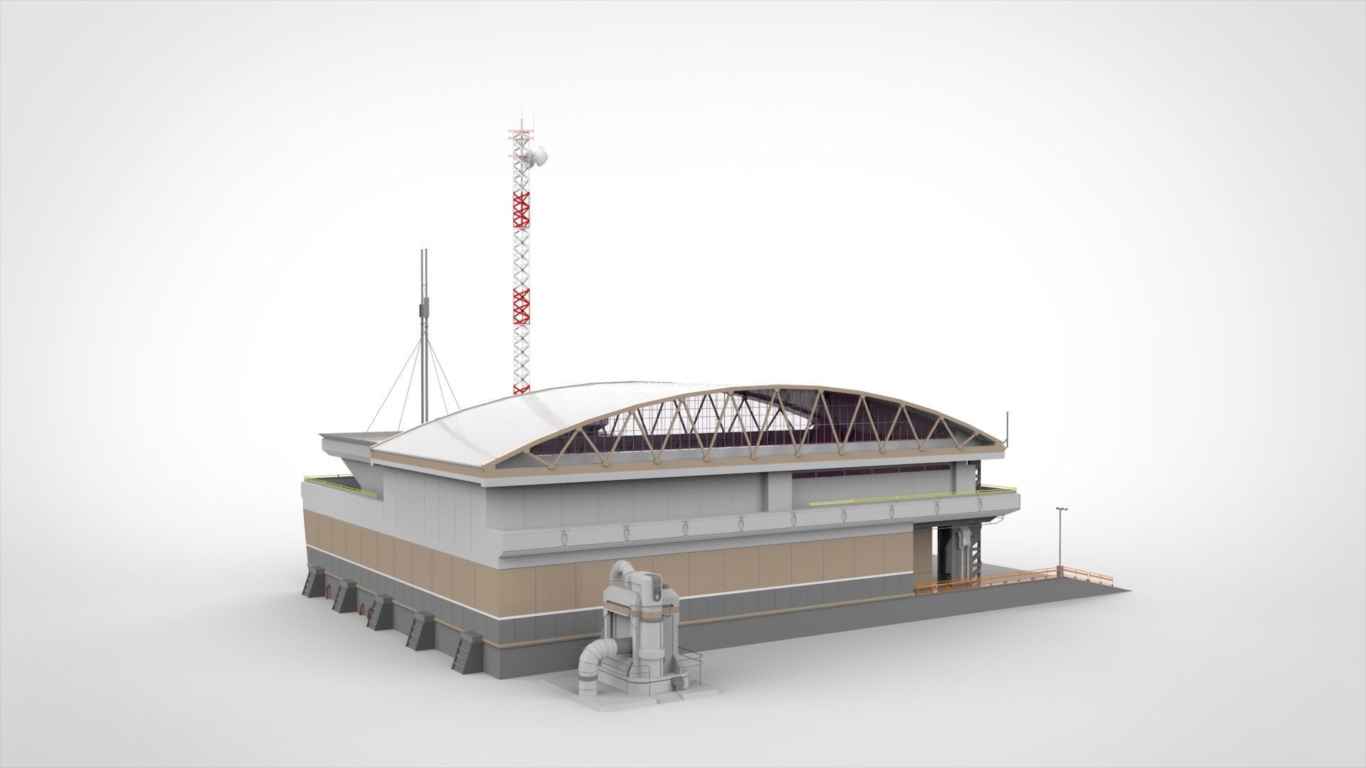 sci-fi architecture 2 3D model_5