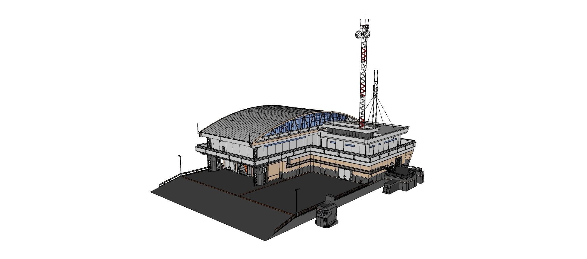 sci-fi architecture 2 3D model_25