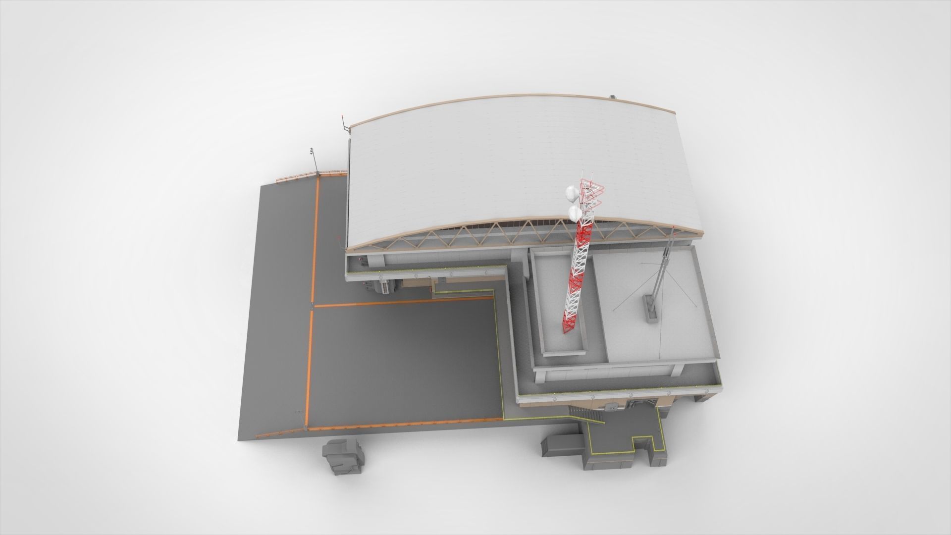 sci-fi architecture 2 3D model_9