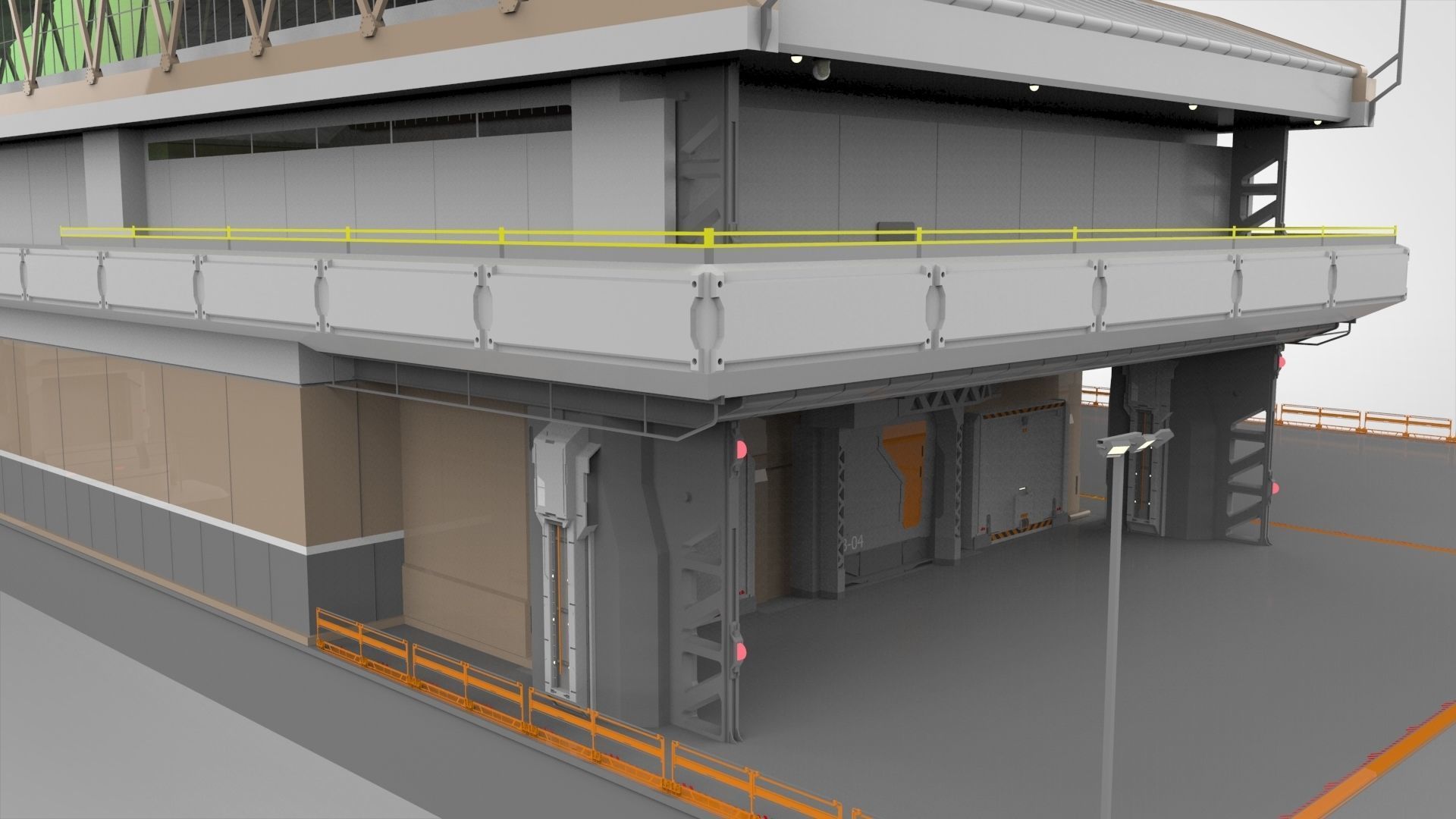 sci-fi architecture 2 3D model_22