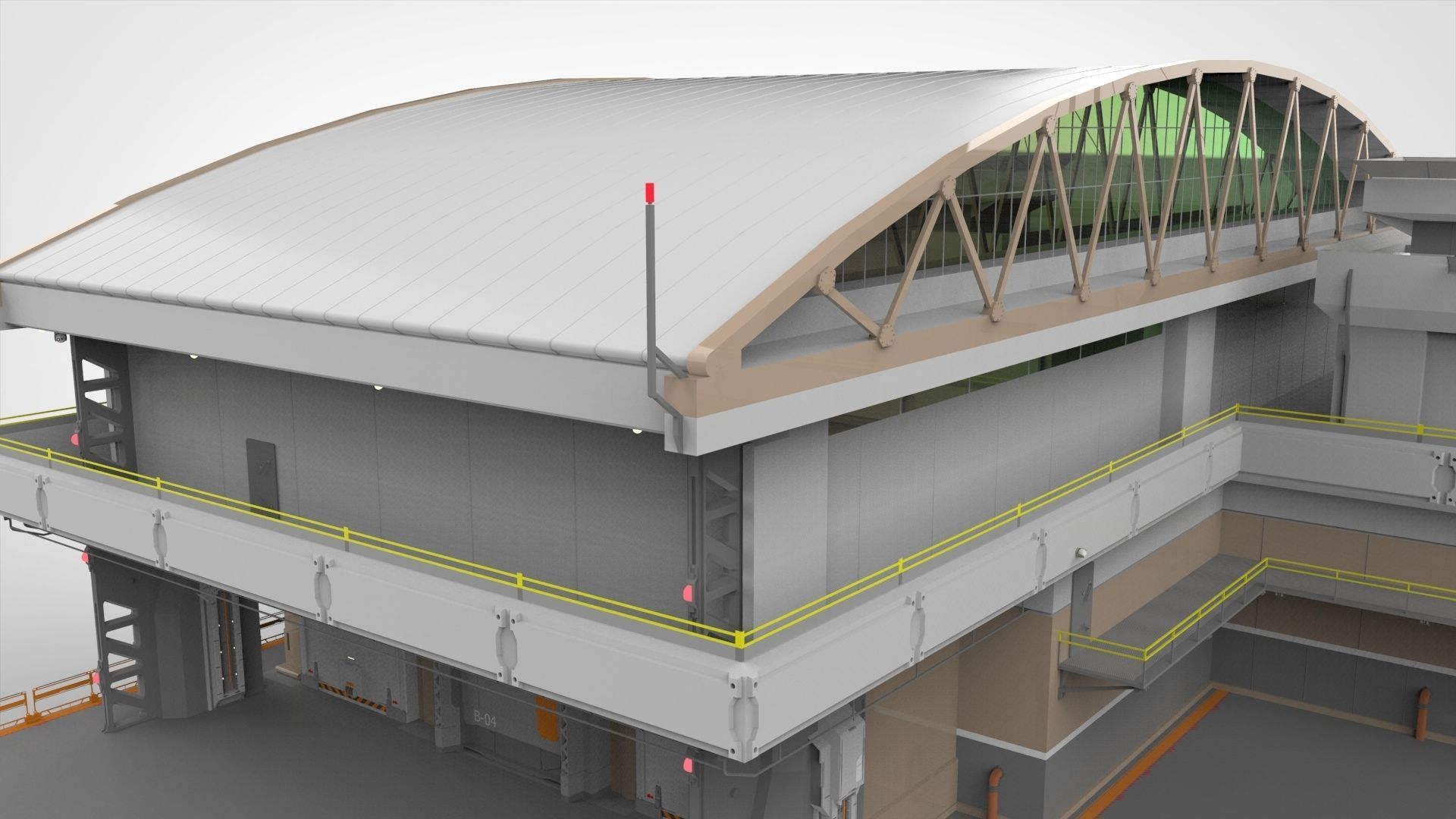 sci-fi architecture 2 3D model_11