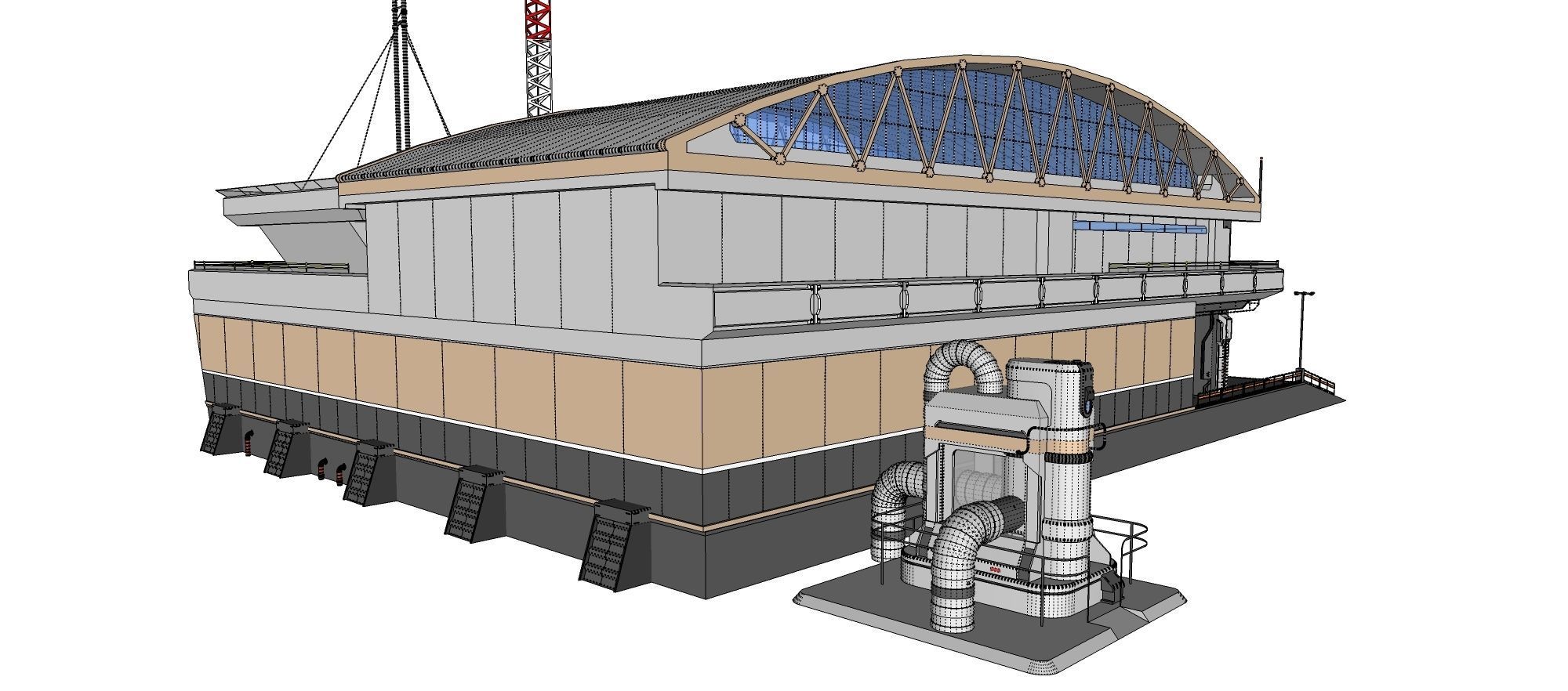 sci-fi architecture 2 3D model_35