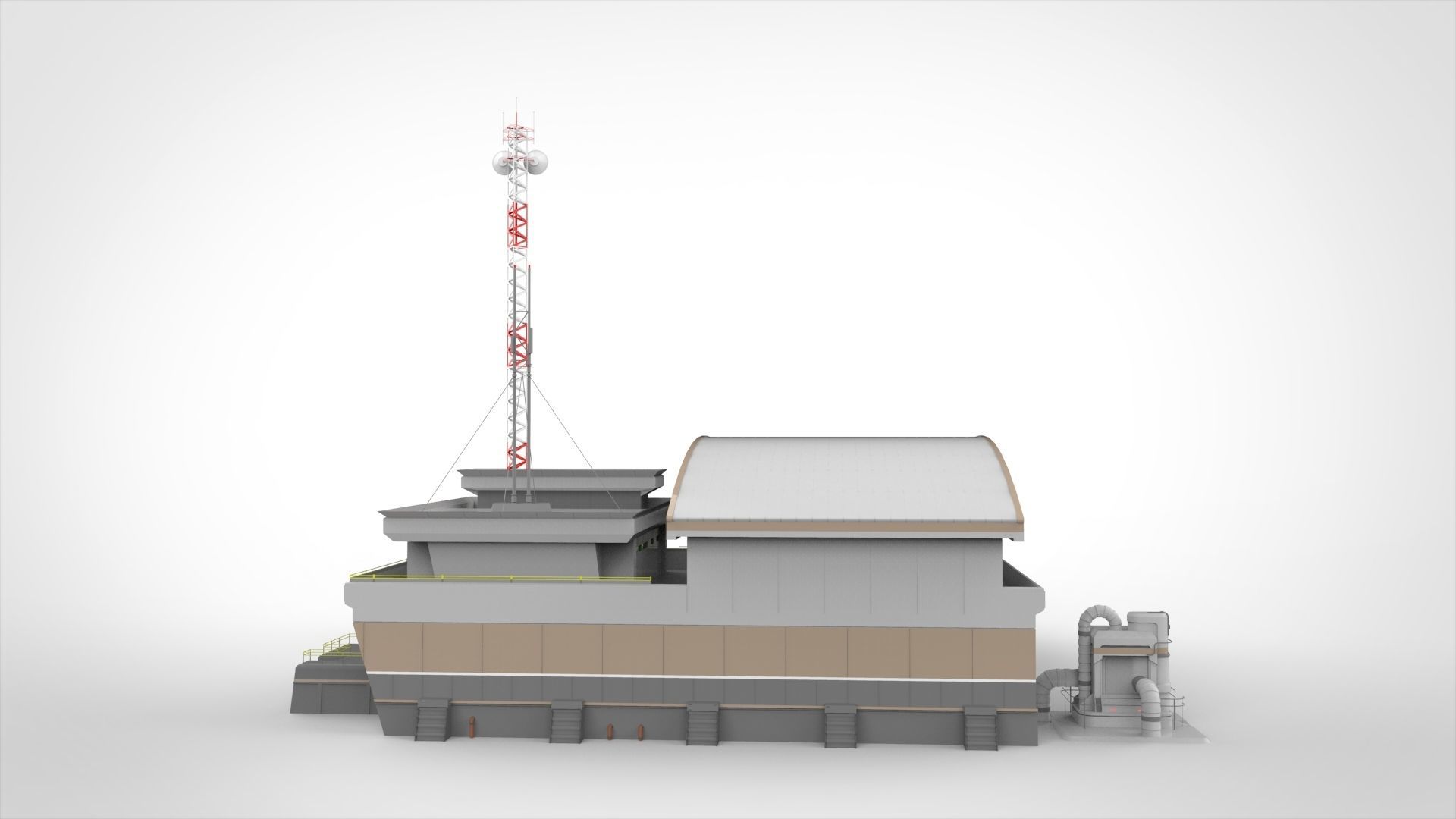 sci-fi architecture 2 3D model_4