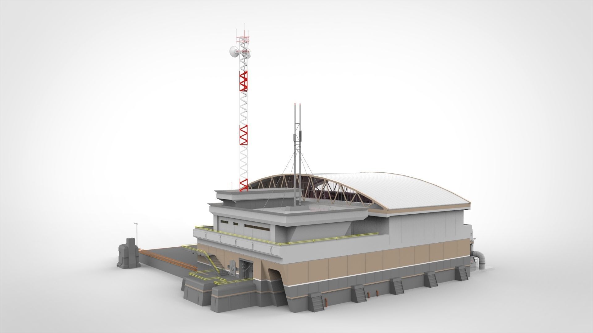 sci-fi architecture 2 3D model_3