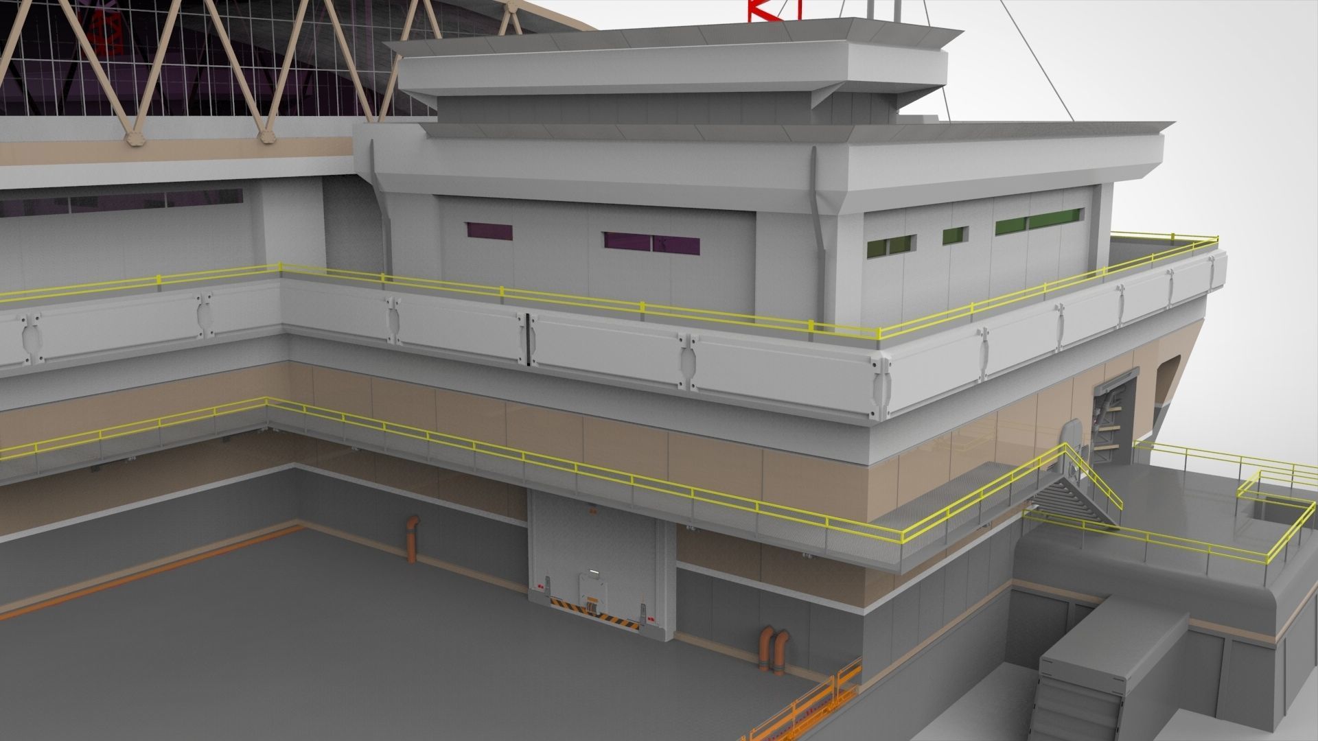 sci-fi architecture 2 3D model_13